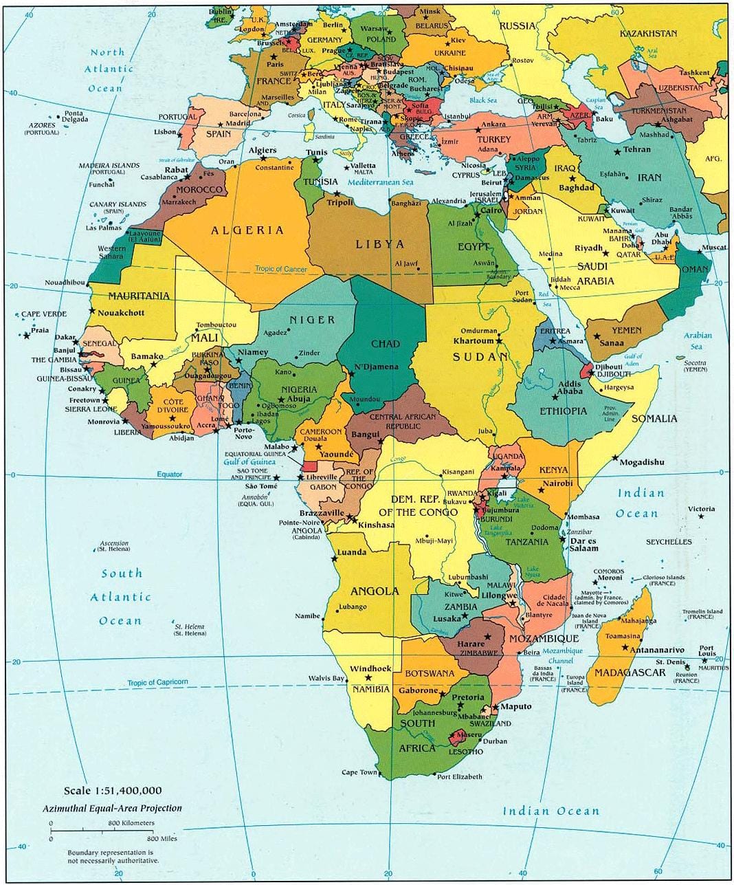 Kort over qatar afrika 