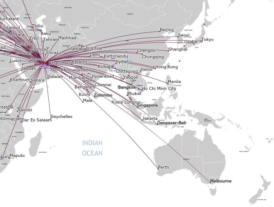 qatar airlines kort