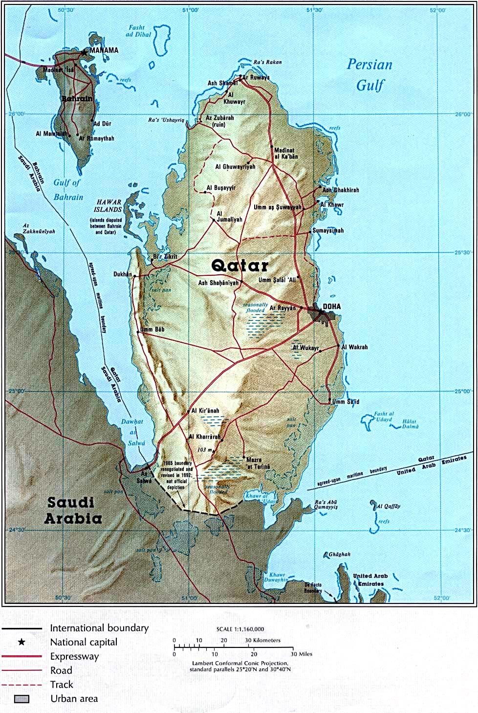 Kort over qatar vej