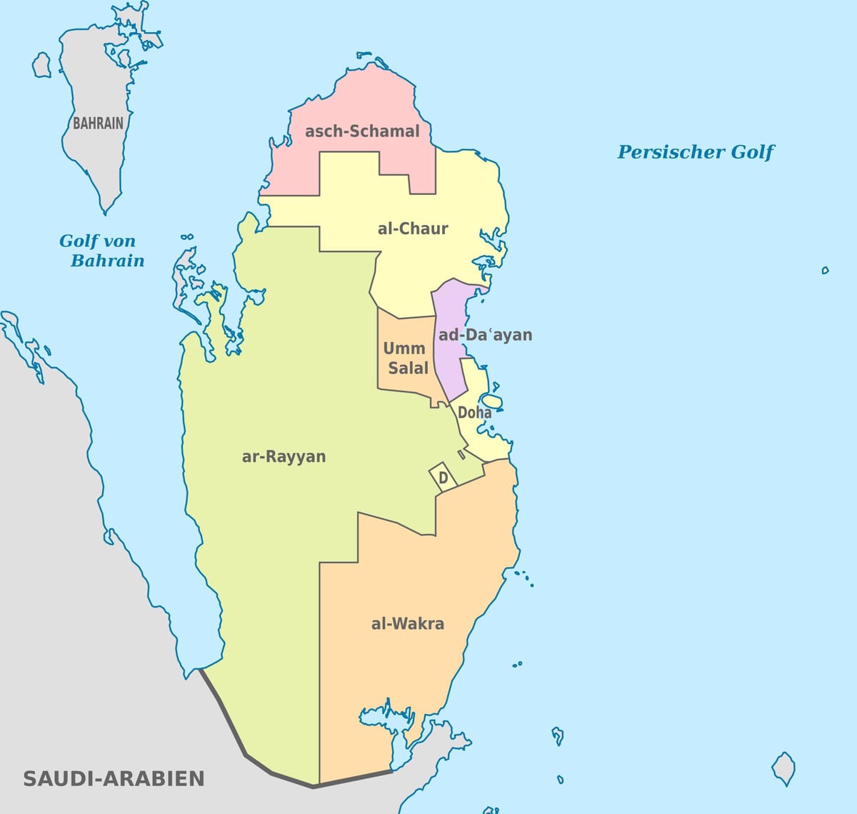 Kort over qatar vektor