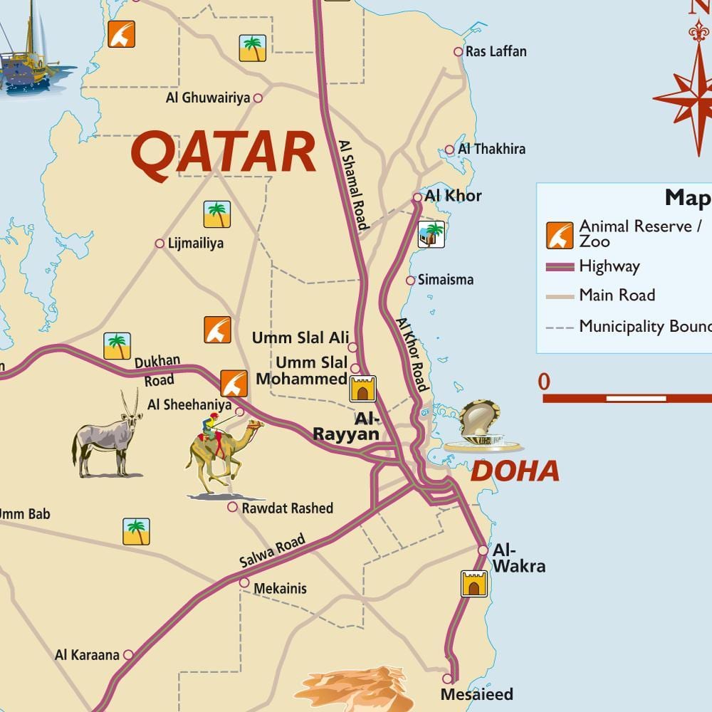 Kort over qatar turist