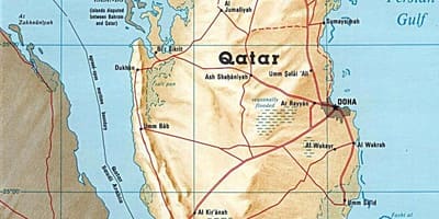 Kort over qatar øer 
