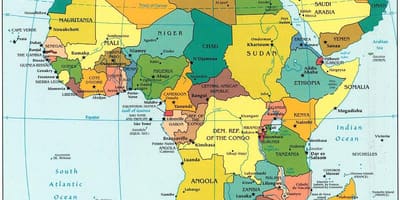 Kort over qatar afrika 