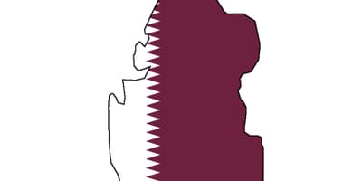 Kort over qatar flag