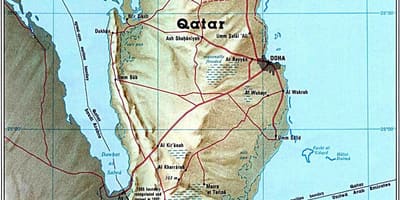 Kort over qatar fysiske