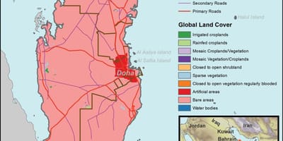 Kort over qatar klima