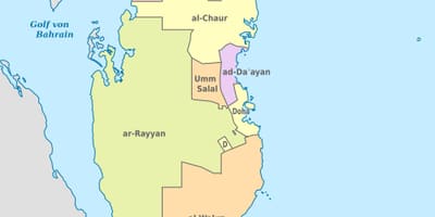 Kort over qatar vektor