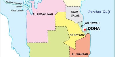 Kort over qatar regionen