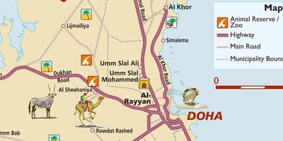 Kort over qatar turist